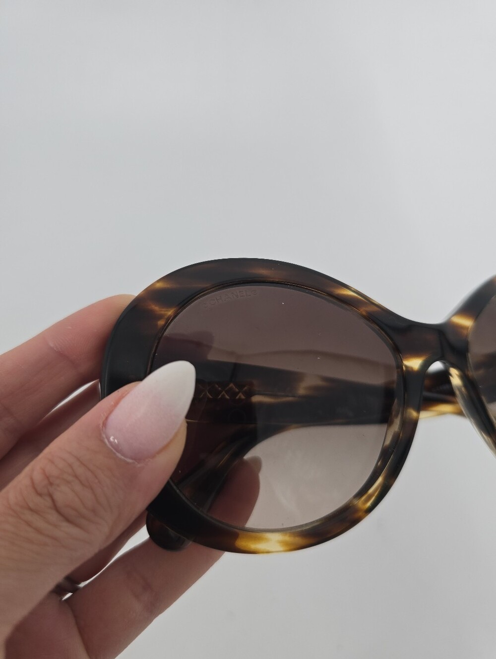 Chanel Tortoise Brown Cat Eye Sunglasses 5372 c.1498/S5 with Case - Picture 8 of 10